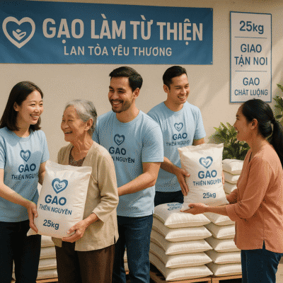 mua gạo làm từ thiện